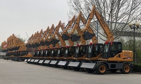Колесный экскаватор HENGTE HT215W ( в габарите)
